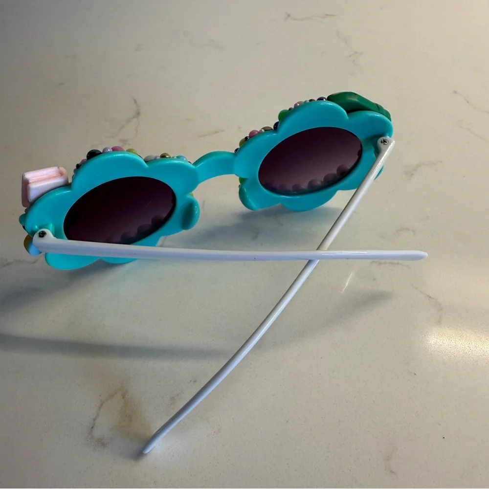Turquoise Beaded 'Smarty Pants' Novelty Sunglasses